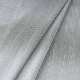 Grey Slub Silk Plain Fabric 