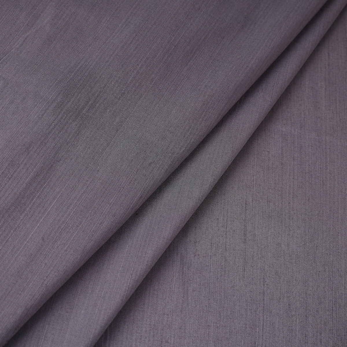 Grey Slub Silk Plain Fabric 
