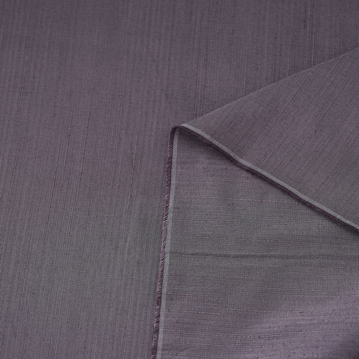 Grey Slub Silk Plain Fabric 