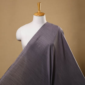 Grey Slub Silk Plain Fabric 