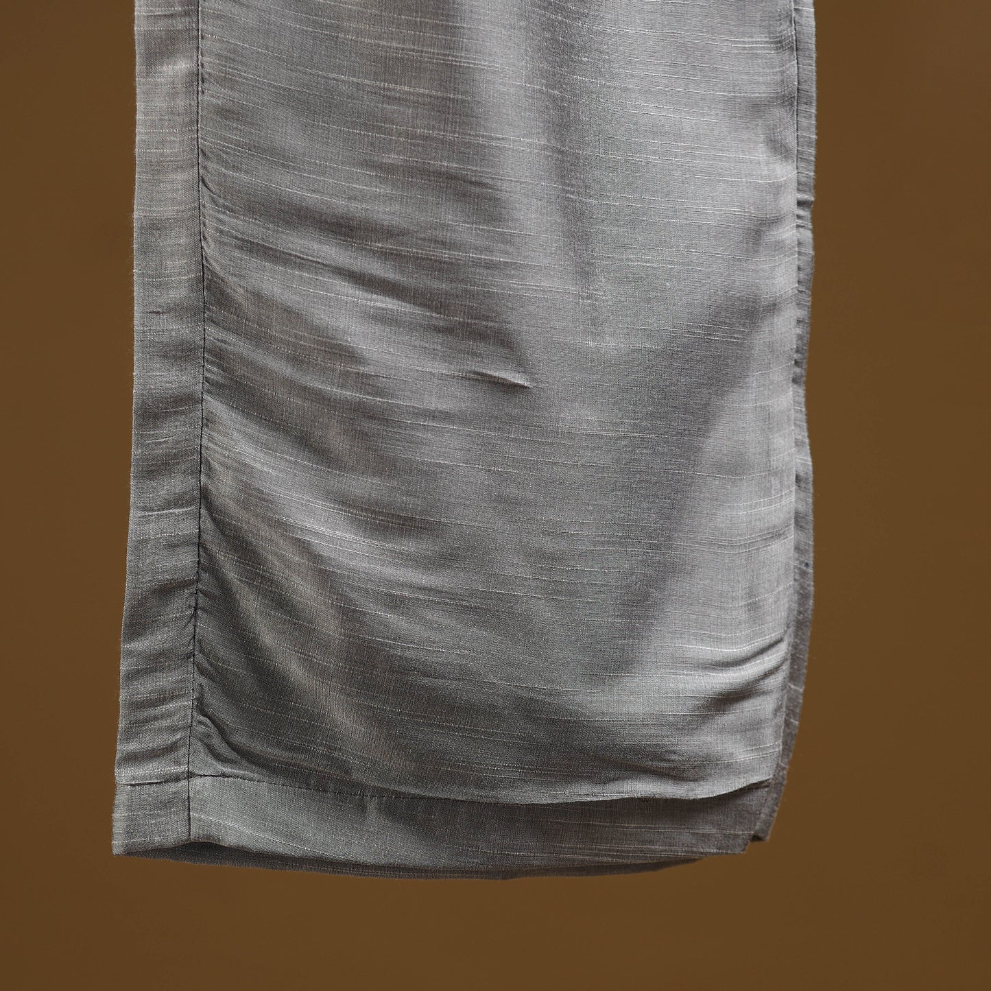Grey - slub silk plain palazzo 02 - handcrafted