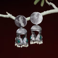  Special Oxidised Brass Base Antique Silver Finish Jhumki Earrings 