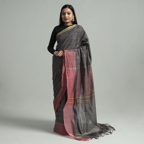  Srikakulam Handloom Jamdani Buti Cotton Saree with Tassels Online at iTokri.com