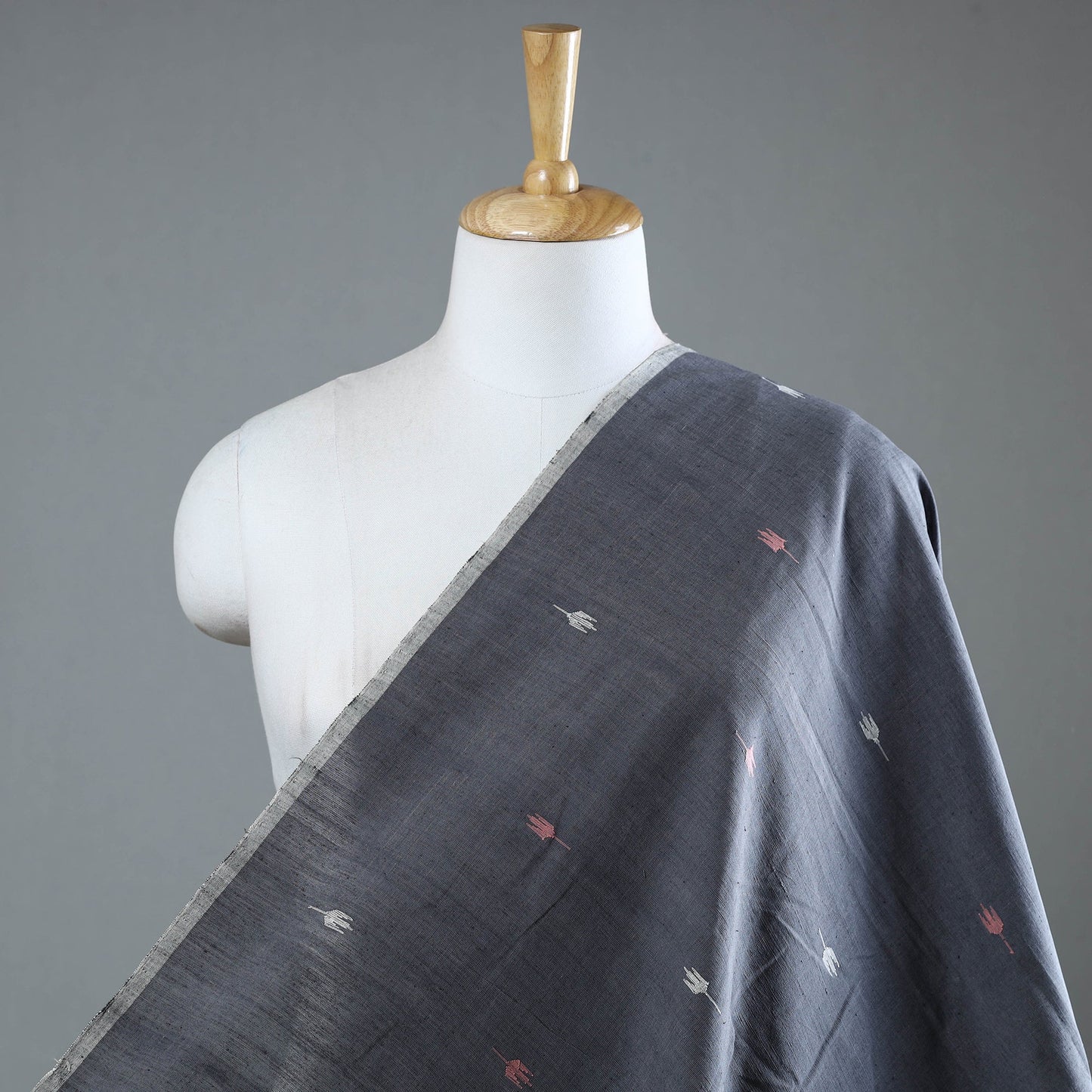  Srikakulam Jamdani Buti Pure Handloom Cotton Fabric 03 