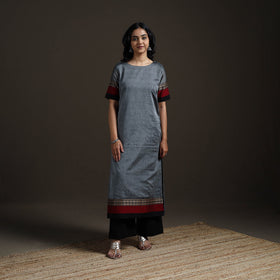Straight cotton dharwad kurta for women 13 - handcrafted
