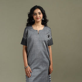 Straight cotton dharwad kurta for women 28 - handcrafted