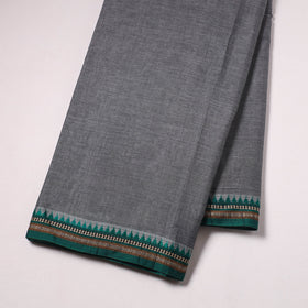 Grey Thread Border Dharwad Cotton Fabric