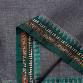 Grey Thread Border Dharwad Cotton Fabric