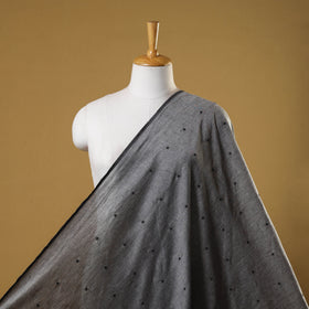 Grey Thread Buti Cotton Plain Fabric