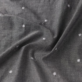 Grey Thread Buti Cotton Plain Fabric