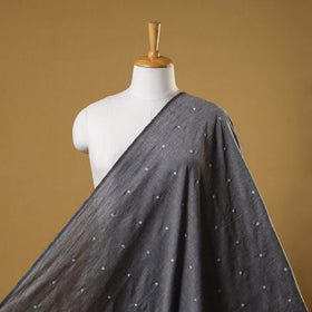 Grey Thread Buti Cotton Plain Fabric