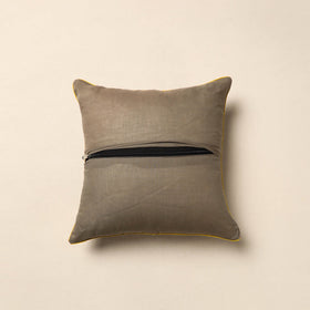 Grey - tie & dye bandhani cushion cover 22 - handcrafted