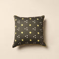 Grey - tie & dye bandhani cushion cover 22 - handcrafted