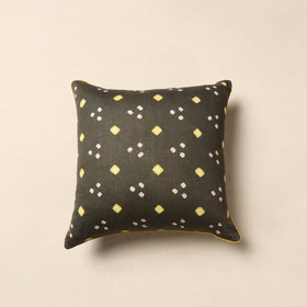 Grey - tie & dye bandhani cushion cover 22 - handcrafted