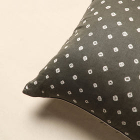 Grey Tie & Dye Bandhani Cushion Cover