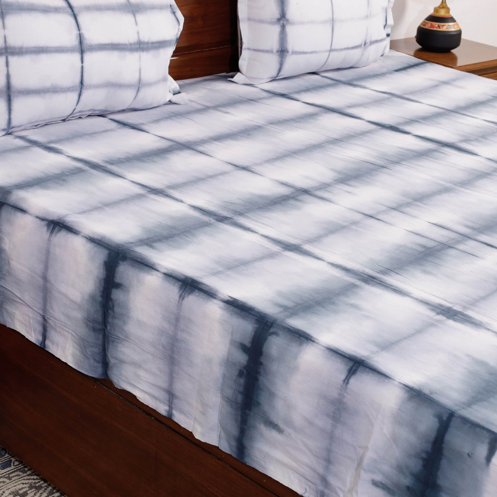 Buy Tie & Dye Cotton Double Shibori Bed Sheet Set