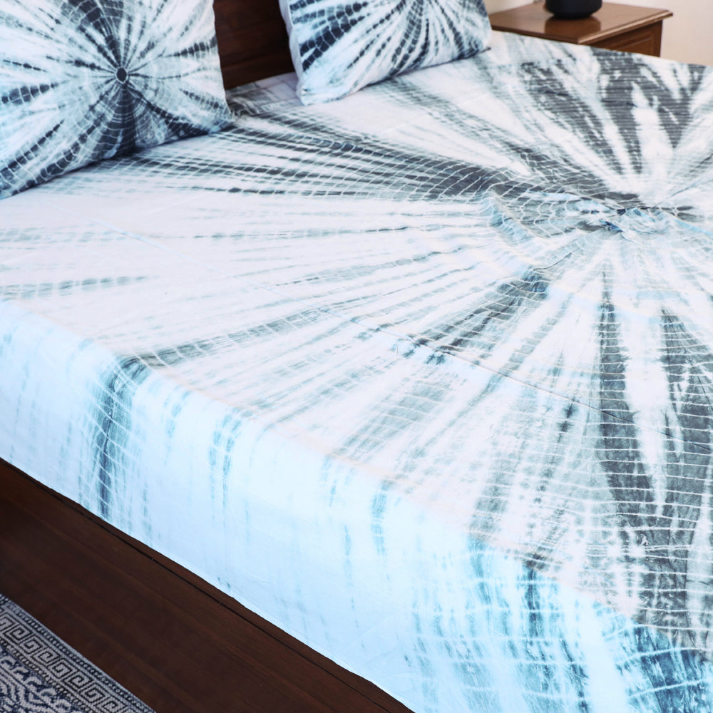 Buy Tie & Dye Cotton Double Shibori Bed Sheet Set