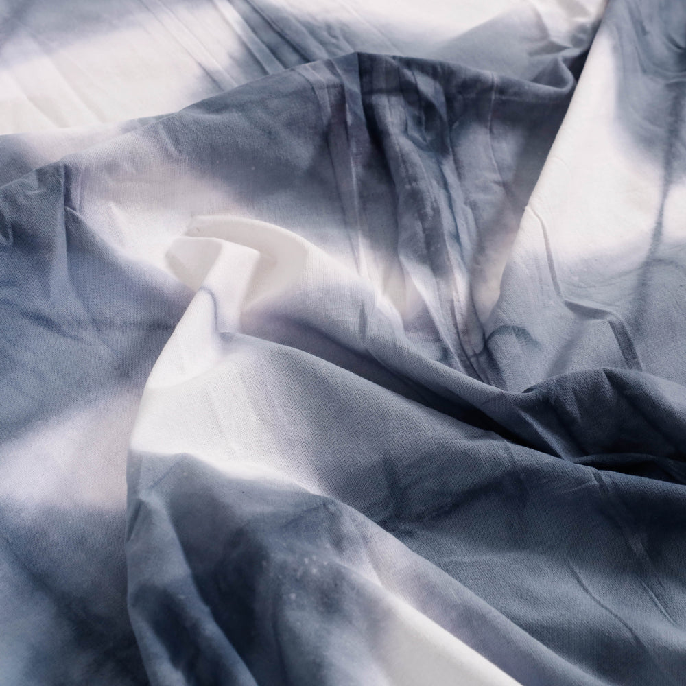 Grey - Tie & Dye Cotton Double Shibori Bed Sheet Set