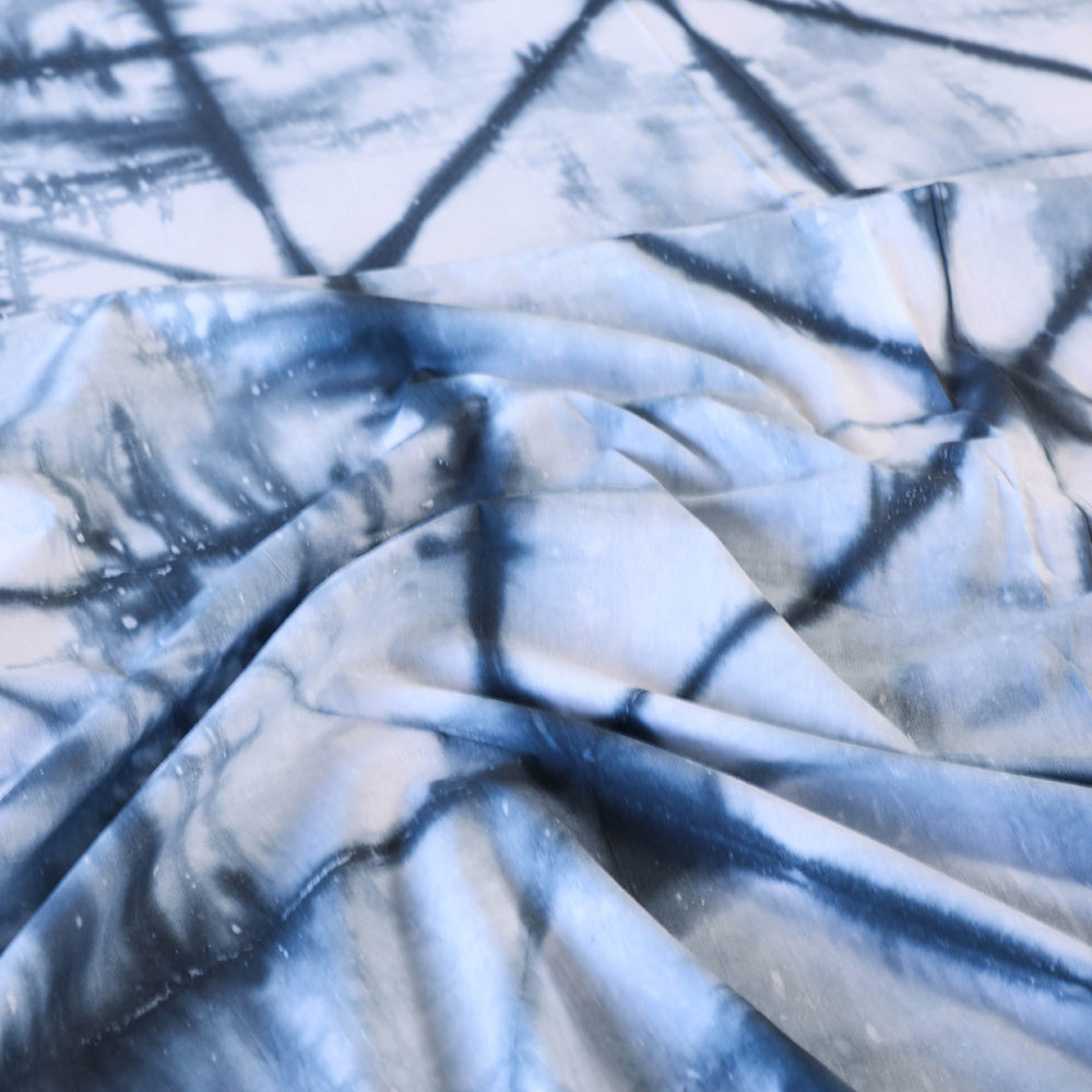 Grey Tie & Dye Cotton Double Shibori Bed Sheet Set