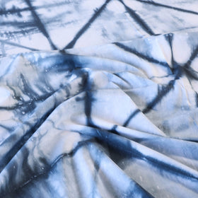 Grey Tie & Dye Cotton Double Shibori Bed Sheet Set
