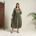  Grey Tie & Dye Cotton Flared Bandhani Dress