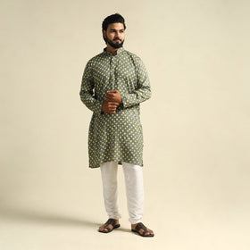 Buy Tie-Dye Cotton Long Bandhani Kurta for Men