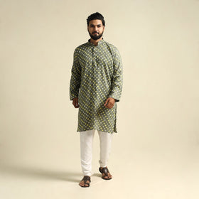 Buy Tie-Dye Cotton Long Bandhani Kurta for Men