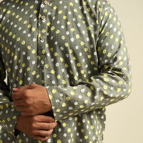 Buy Tie-Dye Cotton Long Bandhani Kurta for Men