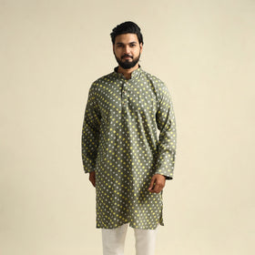 Buy Tie-Dye Cotton Long Bandhani Kurta for Men