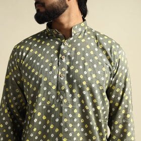 Buy Tie-Dye Cotton Long Bandhani Kurta for Men