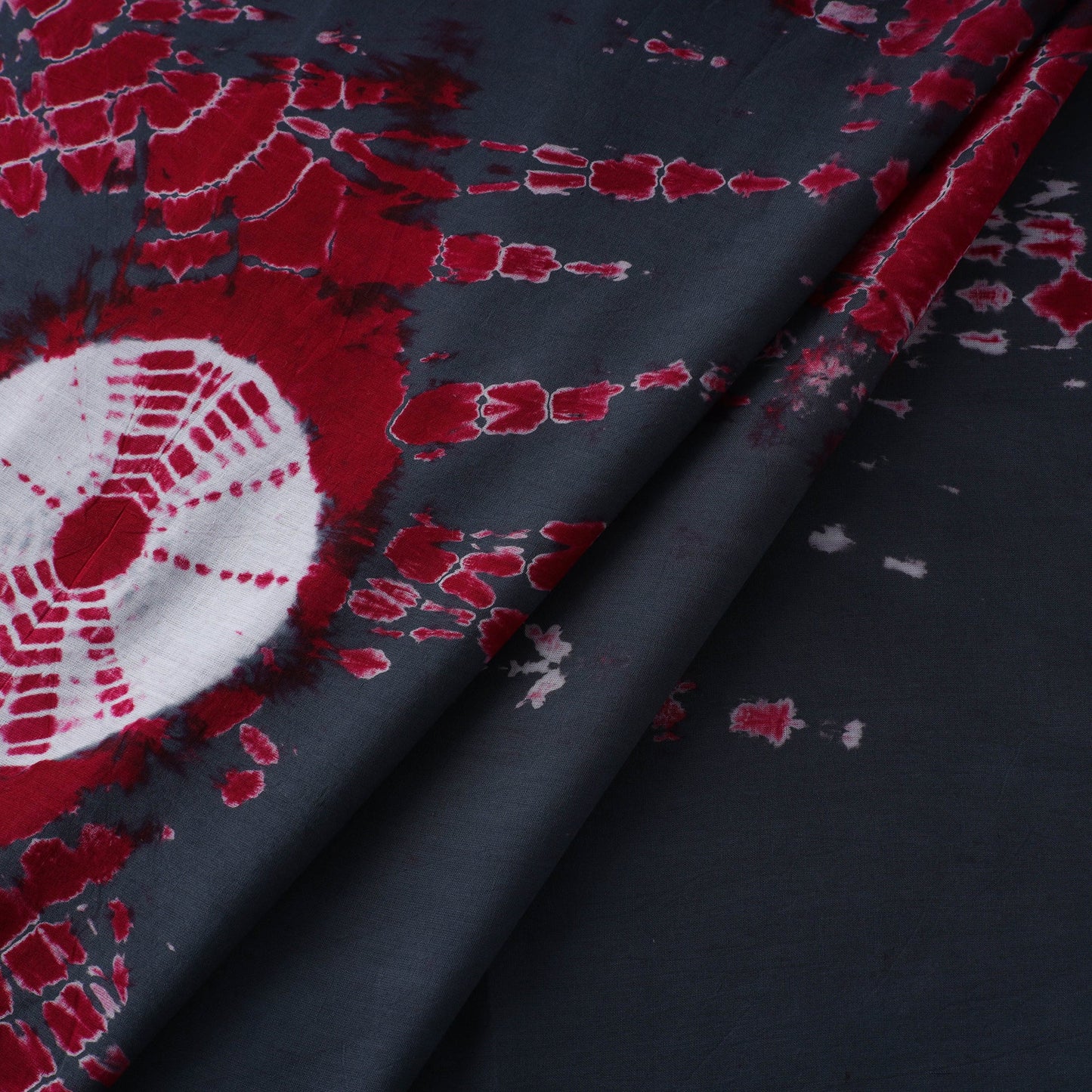 Grey Tie-Dye Cotton Shibori Fabric 