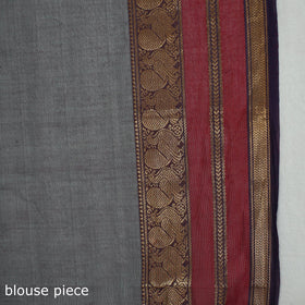 Traditional Kanchipuram Cotton Saree with Zari Border 