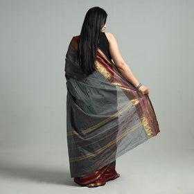Traditional Kanchipuram Cotton Saree with Zari Border 