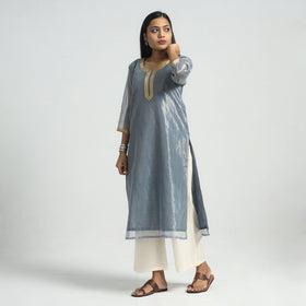  Traditional Maheshwari Handloom Silk Cotton Kurta with Dupatta Set 
