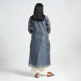 Buy Traditional Maheshwari Handloom Silk Cotton Tissue Zari Work Kurta with Dupatta Set Online at iTokri.com
