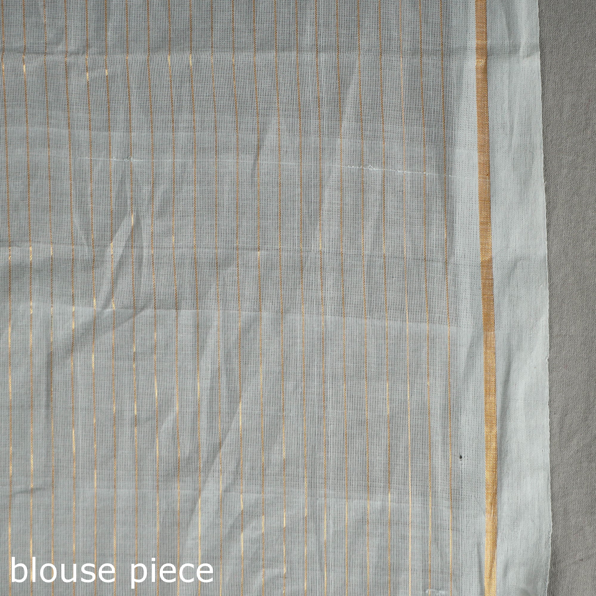  Traditional Venkatagiri Handloom Cotton Zari Checks Saree with One Side Zari Border 32 