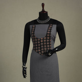 Grey Unstitched Plain Cotton Kurta Material