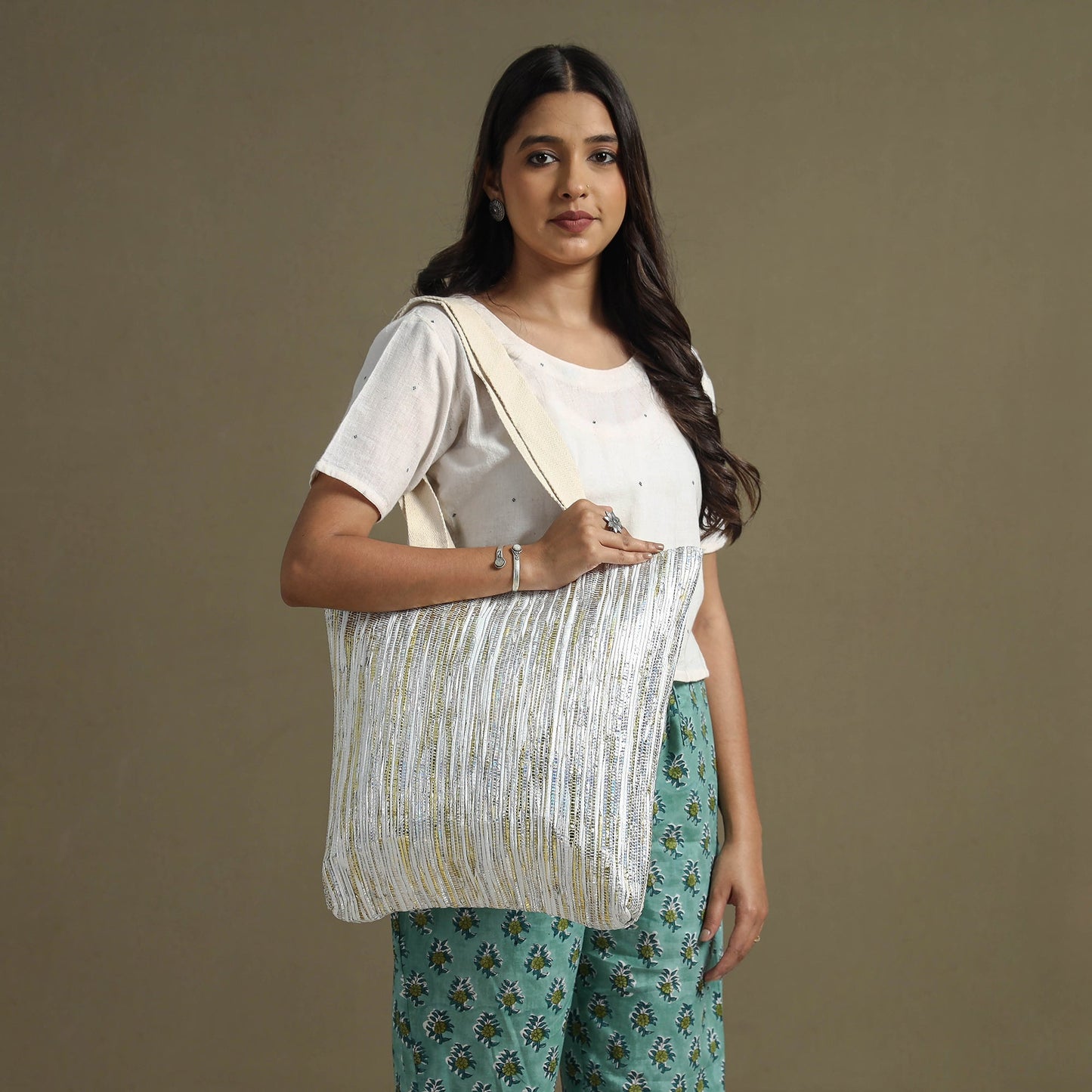  Upcycled Weave Handcrafted Shoulder Bag 