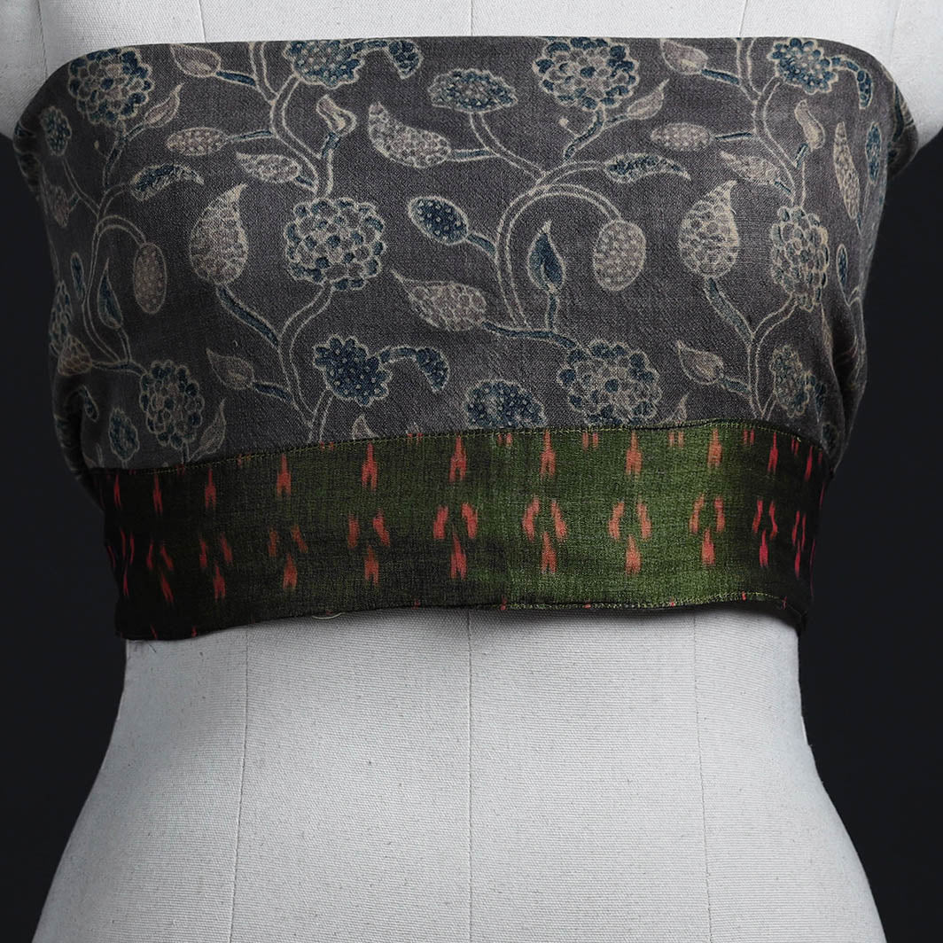 Grey - woollen blouse piece 58 - handcrafted