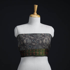 Grey - woollen blouse piece 58 - handcrafted