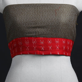 Grey - woollen plain blouse piece 08 - handcrafted