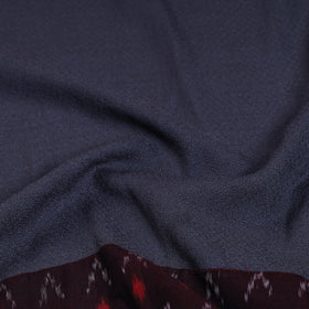 Grey - woollen plain blouse piece 75 - handcrafted