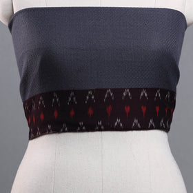 Grey - woollen plain blouse piece 75 - handcrafted