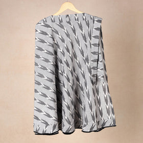 Grey Wrap Around Cotton Pochampally Ikat Skirt