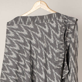 Grey Wrap Around Cotton Pochampally Ikat Skirt