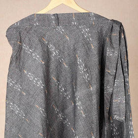 Grey Wrap Around Cotton Pochampally Ikat Skirt