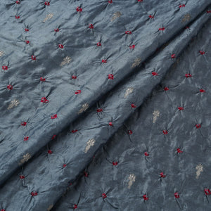 Zari buti silk tie-dye bandhani fabric 10 - handcrafted