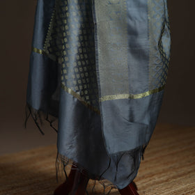 Zari work banarasi silk dupatta 21 - handcrafted