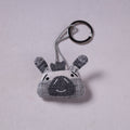 Grey Handcrafted Fab Artwork Keychain