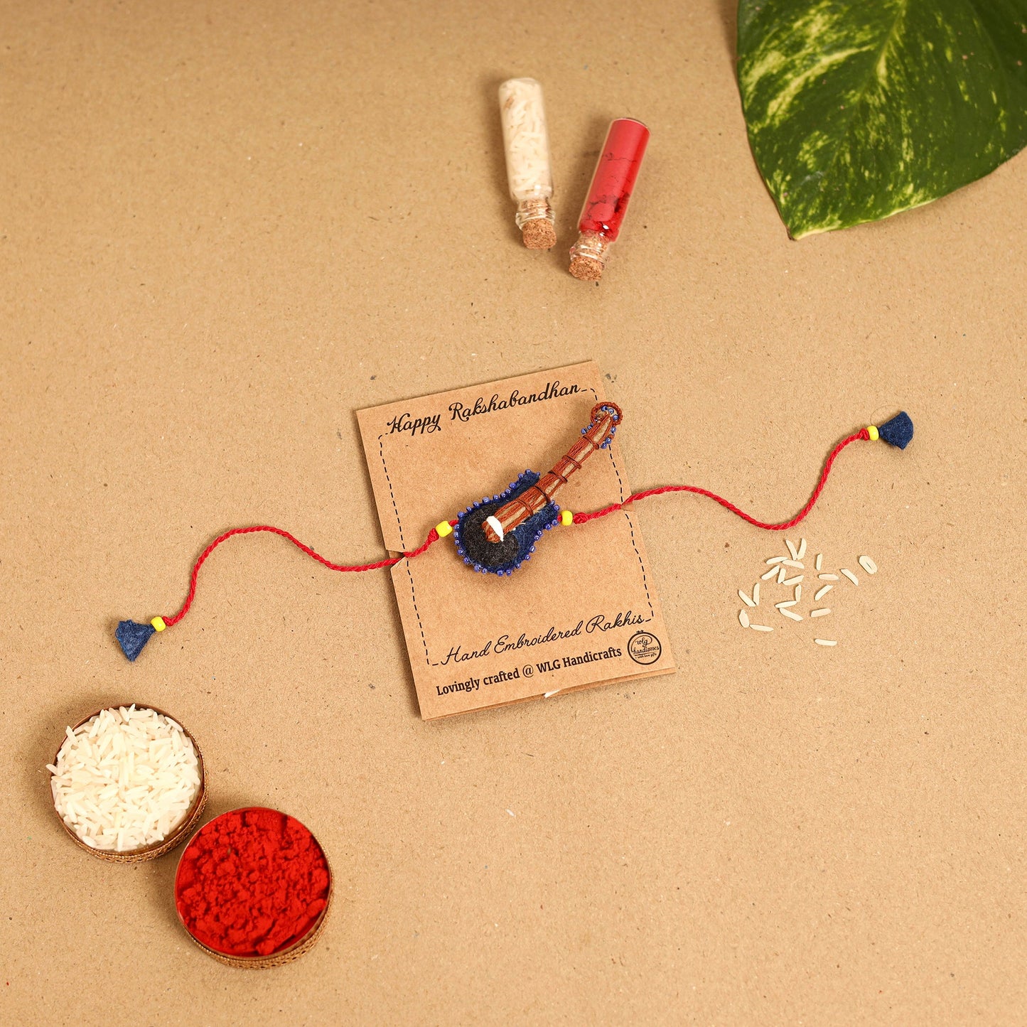  Guitar - Handmade Felt Kids Rakhi